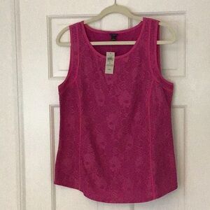 Women's Pink Sleeveless Lace Top, Ann Taylor, NWT, size Large